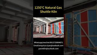 Челночная печь 1250°C для керамических изделий #печьпроизводитель #кирпичный завод #челночная печь #гаскилн